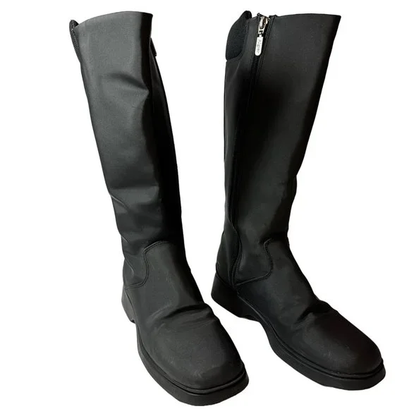 Etienne Aigner Black Winter Boots Foul Weather Water Resistant Full Zip Size 8 M - Picture 1 of 10